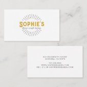Gold White Baker Baker Bakeholder Logo Business Ca Visitenkarte (Vorne/Hinten)