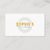 Gold White Baker Baker Bakeholder Logo Business Ca Visitenkarte (Vorderseite)