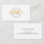 Gold White Baker Bakery Logo Visitenkarte (Vorne/Hinten)