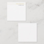 Gold & White Berater Rechtsanwalt Beruf Mitteilungskarte (Vorne/Hinten)