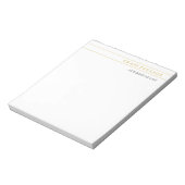 Gold & White Berater Rechtsanwalt Beruf Notizblock (Rotiert)