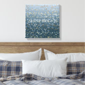 Gold White Blue Stars Shine Bright Leinwanddruck (Insitu (Schlafzimmer))