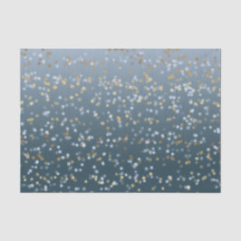 Gold White Blue Stars Shine Bright Seidenpapier