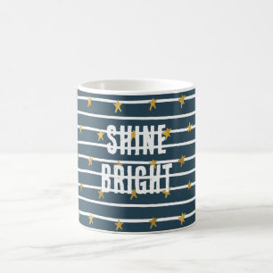 Gold White Blue US Flagge Kaffeetasse