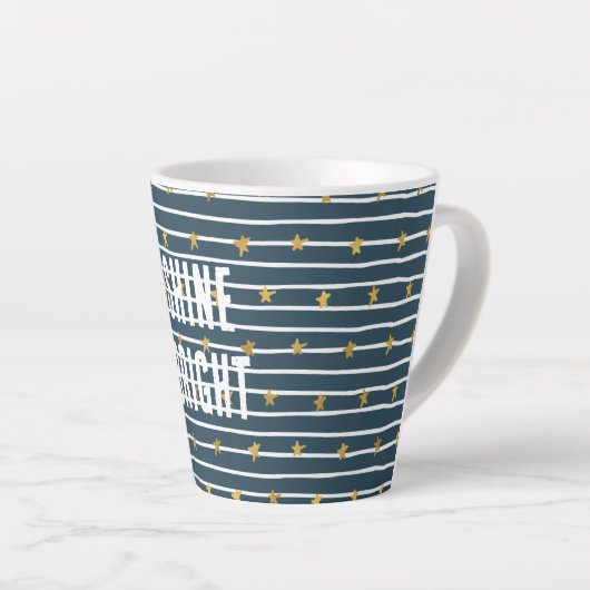 Gold White Blue US Flagge Milchtasse (Rechte Ecke)