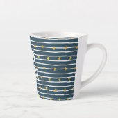 Gold White Blue US Flagge Milchtasse (Rechts)