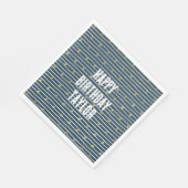 Gold White Blue US Flagge Serviette (Ecke)