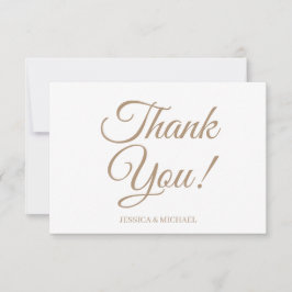 Gold White Brautparty Vielen Dank Dankeskarte