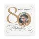 Gold White Calligraphy Custom Foto 80. Geburtstag