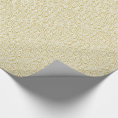 Gold White Celtic Knot Pattern Geschenkpapier (Ecke)