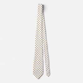 Gold & White Classic Polka Dots Muster Krawatte