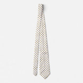 Gold & White Classic Polka Dots Muster Krawatte (Rückseite)