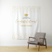 Gold & White Confetti | ABSCHLUSS Wandteppich (Beispiel)