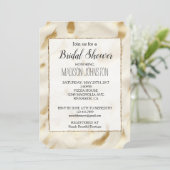 Gold White Cowgirl Western Cowhide Einladung (Stehend Vorderseite)