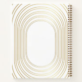 Gold White Custom Foto Family Weihnachten Notizblock (Rückseite)