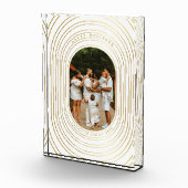 Gold White Custom Foto Family Weihnachtsblock (Rechts)