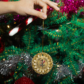 Gold White Diamonds Christmas Nutcracker Ornament