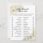 Gold White Dieses oder jenes Brunch Party Game Einladung (Vorderseite)