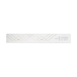 Gold White Elegance Diamond Geo Deko Wedding