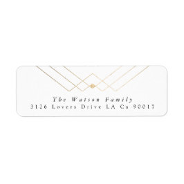 Gold White Elegance Diamond Geo Deko Wedding