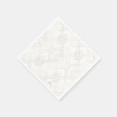 Gold White Elegance Diamond Geo Deko Wedding Serviette (Ecke)