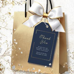 Gold White Elegant der Marine Vielen Dank Geschenkanhänger