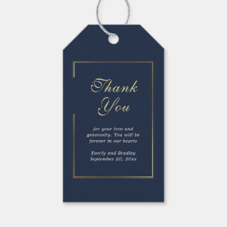 Gold White Elegant der Marine Vielen Dank Geschenkanhänger