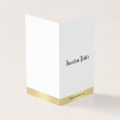 Gold White Elegant Old Style Calligrafy Script Visitenkarten (Vorderseite)