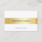 Gold White Elegant Template Moderne, einfach und i Visitenkarte (Vorderseite)