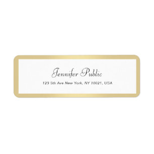 Gold White Elegante Handschrift Name Beruflich