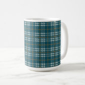 GOLD WHITE FALL AUTUMN KARIERT PATTER KAFFEETASSE (VorderseiteRechts)