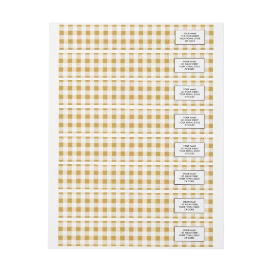 Gold White Gingham Pattern (Bogen)