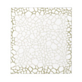 Gold White Giraffe Print Notizblock (Vorderseite)