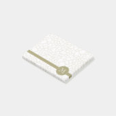 Gold White Giraffe Print Post-it Klebezettel (angewinkelt)