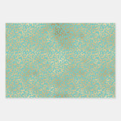 Gold White Glam Christmas Leopard Print Geschenkpapier Set (Vorderseite 2)