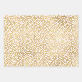 Gold White Glam Christmas Leopard Print Geschenkpapier Set (Vorderseite)
