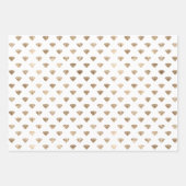 Gold White Glam Diamonds Glitzer Geschenkpapier Set (Vorderseite)