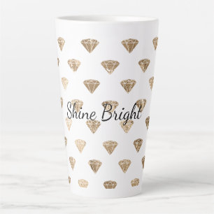 Gold White Glam Diamonds Jewel Milchtasse