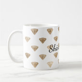Gold White Glam Diamonds Kaffeetasse (Links)