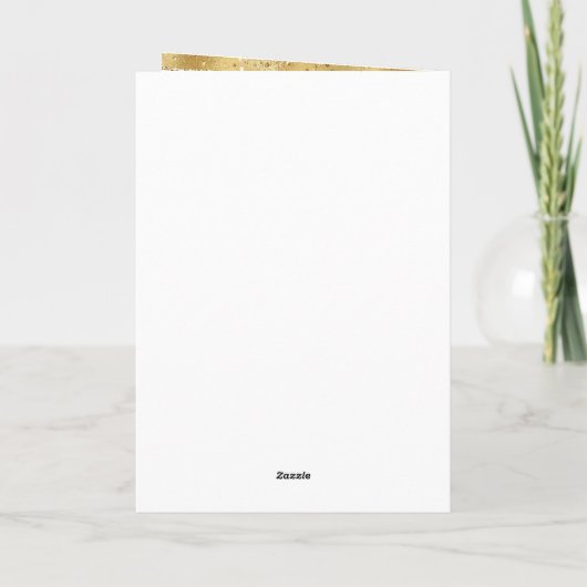 Gold White Glam Glitz Streifen Sparkle Punkte Karte (Rückseite)