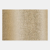 Gold White Glam Glitzer Geschenkpapier Set (Vorderseite 3)