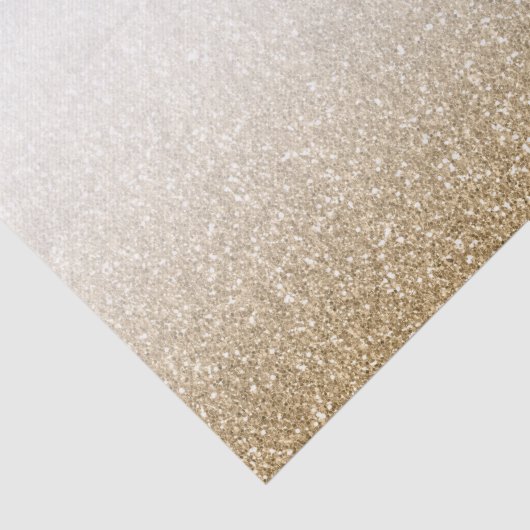 Gold White Glam Glitzer Seidenpapier (Detail)
