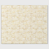 Gold White Glitz Streifen Geschenkpapier (Flach)
