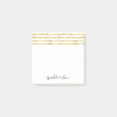 Gold White Glitz Streifen Sparkle Shine Post-it Klebezettel (Vorderseite)