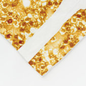 Gold White Glitzer Boho Populäre Tiger Collection Fleecedecke (Ecke)