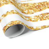 Gold White Glitzer Boho Populäre Tiger Collection Geschenkpapier (Rolleneckpunkt)