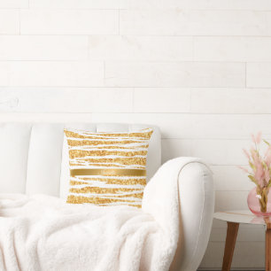 Gold White Glitzer Boho Populäre Tiger Collection Kissen