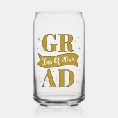 Gold & White Graduation Party Dosenglas (Vorderseite)