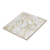 Gold White Gray Marble Trendy Modern Chic Stilvoll Fliese (Seite)