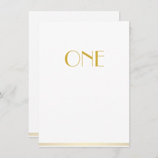 Gold White Great Gatsby Cards anstelle von Favorit Einladung (Vorne/Hinten)